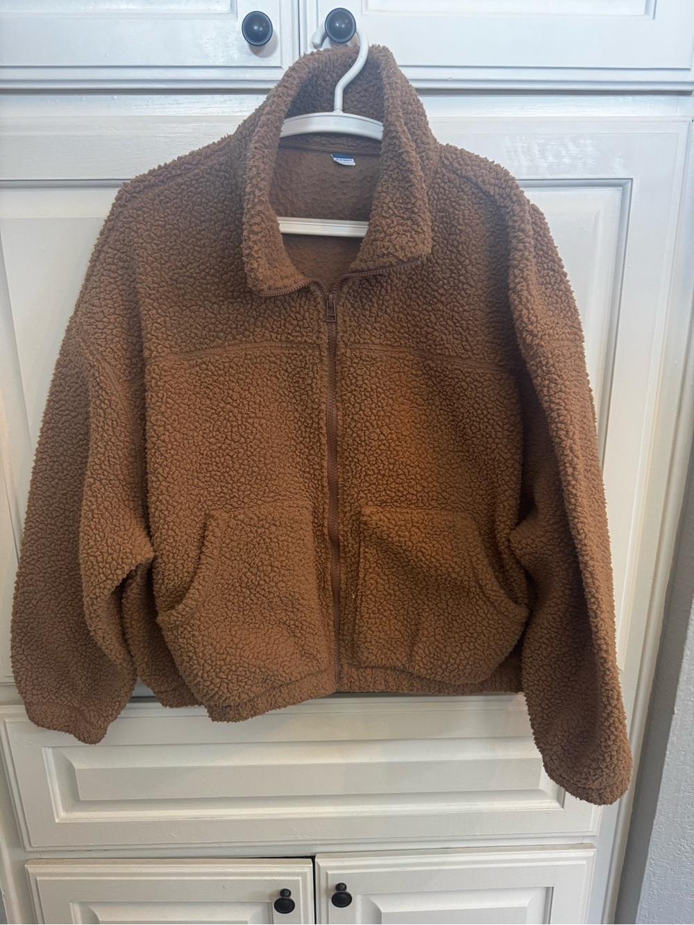 Old Navy Caramel Teddy Sherpa Zip Jacket